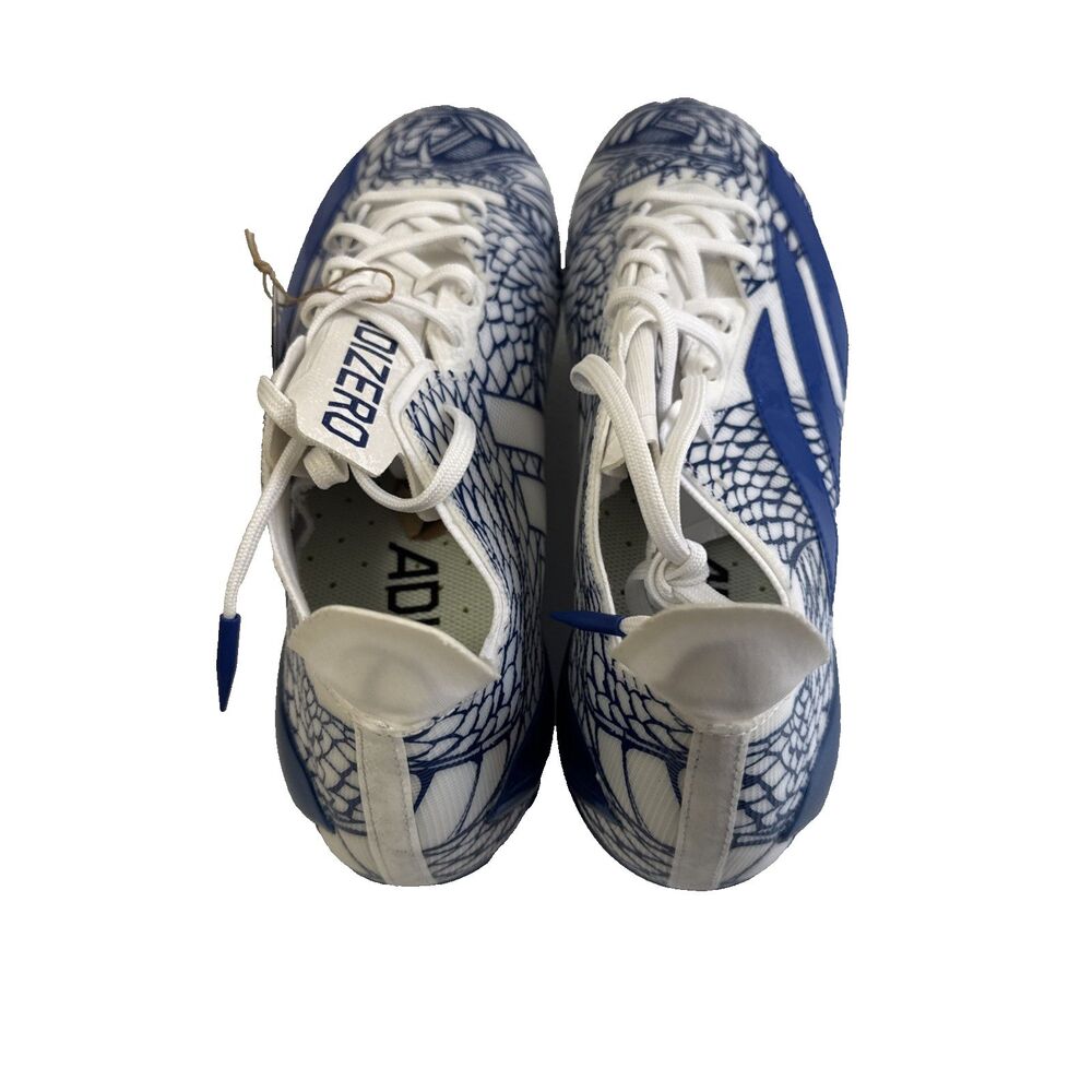 Adidas Adizero Electric II Football Cleats Blue White IH8569 Men’s Size 10.5 - Picture 3 of 14